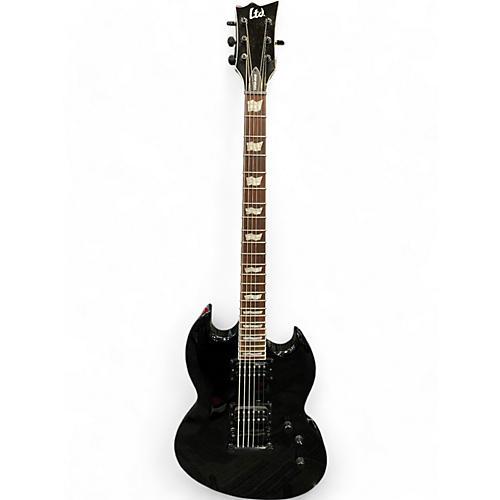 ESP Used ESP LTD VIPER 201B BARITONE Black Baritone Guitars Black