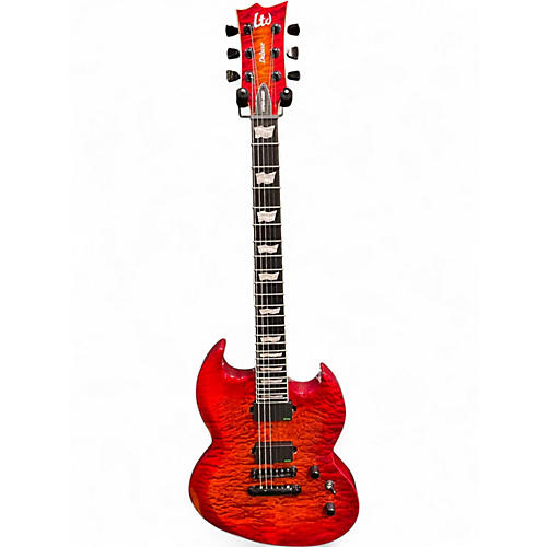 Used ESP LTD Viper 1000 Deluxe Cherry Sunburst Solid Body Electric Guitar Cherry Sunburst