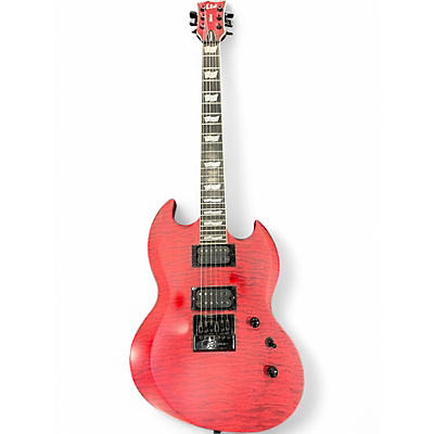 Used ESP LTD Viper 1000 Deluxe Crimson Red Trans Solid Body Electric Guitar
