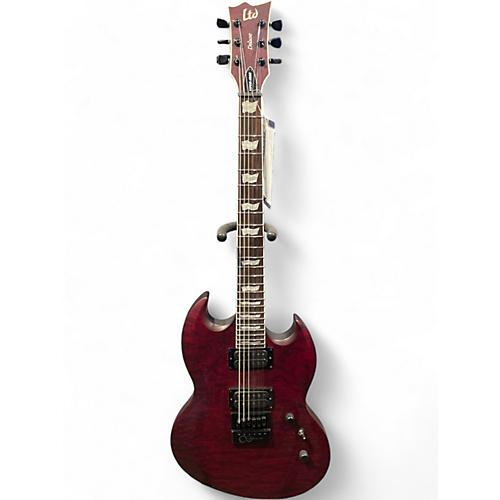 Used ESP LTD Viper 1000 Deluxe ET BURGANDY Solid Body Electric Guitar BURGANDY