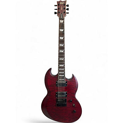 Used ESP LTD Viper 1000 Deluxe Maroon Solid Body Electric Guitar