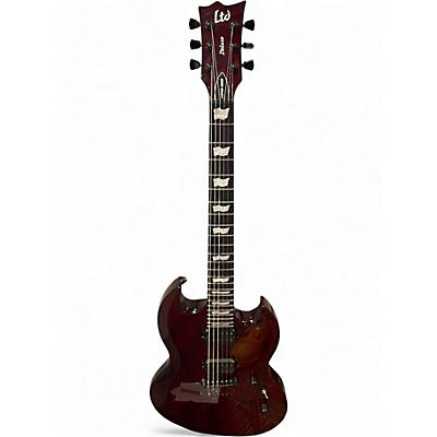 Used ESP LTD Viper 1000 Deluxe Satin Red Solid Body Electric Guitar