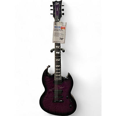 ESP Used ESP LTD Viper 1000 Deluxe Trans Purple Solid Body Electric Guitar