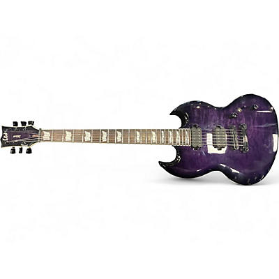 Used ESP LTD Viper 1000 Deluxe Trans Purple Solid Body Electric Guitar