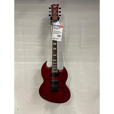 ESP Used ESP LTD Viper 1000ET Deluxe Red Solid Body Electric Guitar