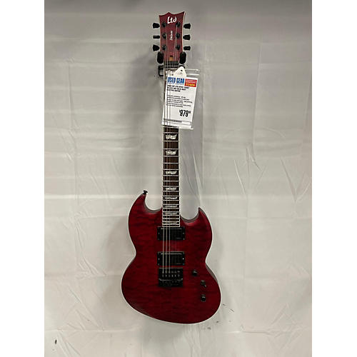 ESP Used ESP LTD Viper 1000ET Deluxe Red Solid Body Electric Guitar Red