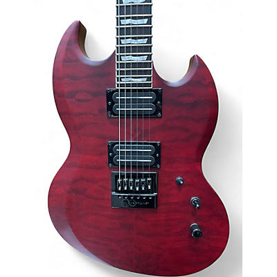 Used ESP LTD Viper 1000ET Transparent Red Solid Body Electric Guitar