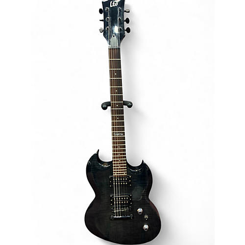 Used ESP LTD Viper 100FM Trans Black Solid Body Electric Guitar Trans Black