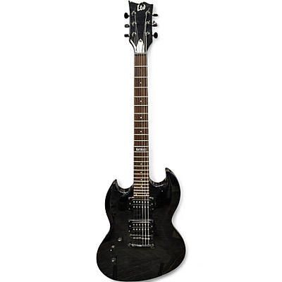 Used ESP LTD Viper 100FM Trans Black Solid Body Electric Guitar