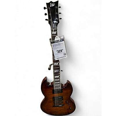 Used ESP LTD Viper 256 Dark Brown Sunburst Solid Body Electric Guitar
