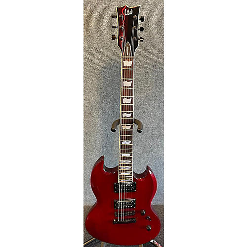 ESP Used ESP LTD Viper 256 Red Solid Body Electric Guitar Red