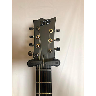 ESP Used ESP LTD Viper Black Metal 7B Black Baritone Guitars