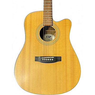 Used ESP LTD XDC6E  Natural Acoustic Electric Guitar