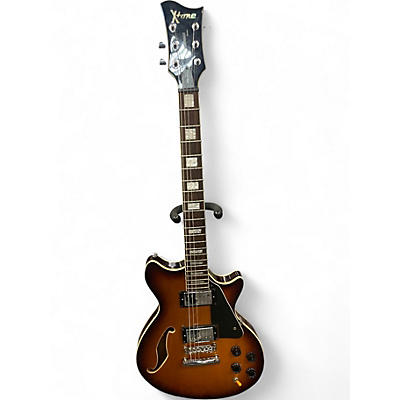 Used ESP LTD XTONE PS2 2 Tone Sunburst Hollow Body Electric Guitar