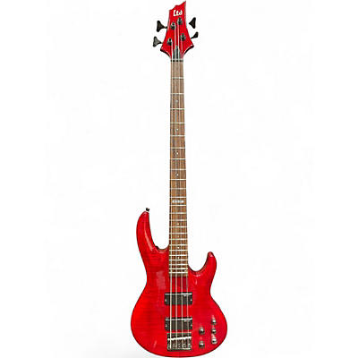 Used ESP Ltd B-154DX Red Electric Bass Guitar