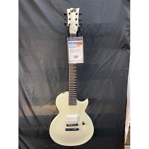 ESP Used ESP Ltd EC Arctic Metal Snow White Satin Solid Body Electric Guitar Snow White Satin