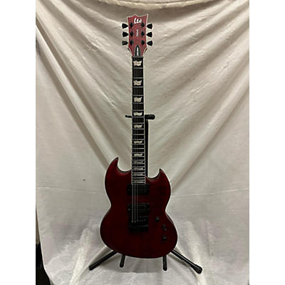 ESP Used ESP Ltd Viper Deluxe 1000et Trans Red Solid Body Electric Guitar