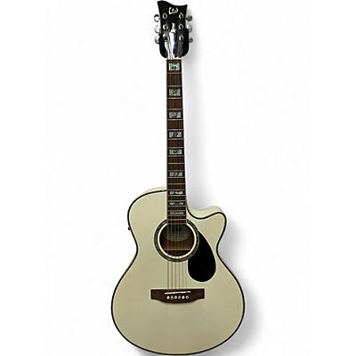 Used ESP Ltd XAC10E Antique White Acoustic Electric Guitar