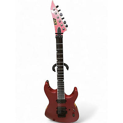 Used ESP M-II with Floyd Rose MAGENTA PEARL Solid Body Electric Guitar