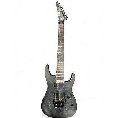 Used ESP M1007QM Trans Black Solid Body Electric Guitar