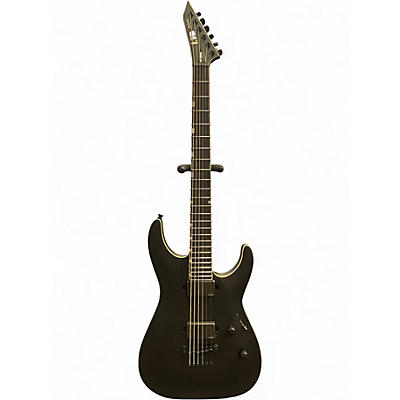 Used ESP MH1000B Black and White Solid Body Electric Guitar