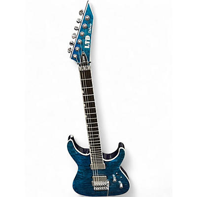 Used ESP MH1000ET Ocean Blue Burst Solid Body Electric Guitar