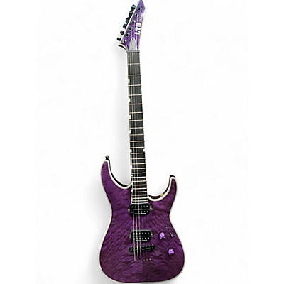 Used ESP MH1000NT Deluxe Trans Purple Solid Body Electric Guitar