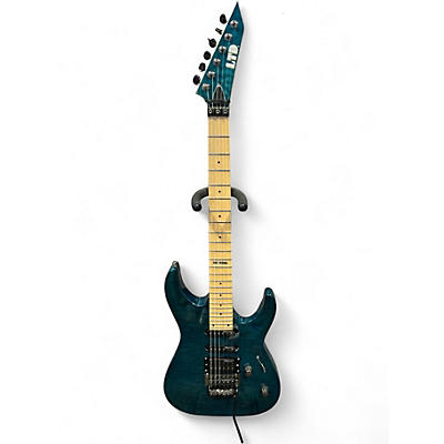 Used ESP MH103QM QUILT TEAL TOP Solid Body Electric Guitar