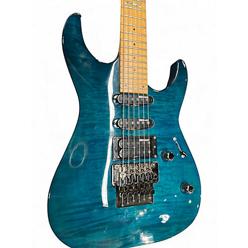 Used ESP MH103QM teal Solid Body Electric Guitar teal