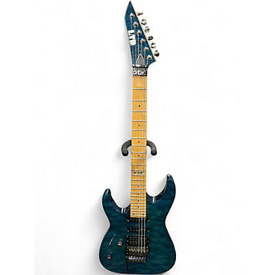 Used ESP MH103QMA Left Handed Blue Electric Guitar