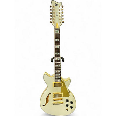 Used ESP Pc-212 Cream Hollow Body Electric Guitar