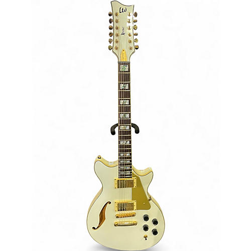 Used ESP Pc-212 Cream Hollow Body Electric Guitar Cream