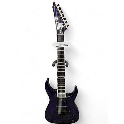 Used ESP SH7ET Transparent purple Solid Body Electric Guitar