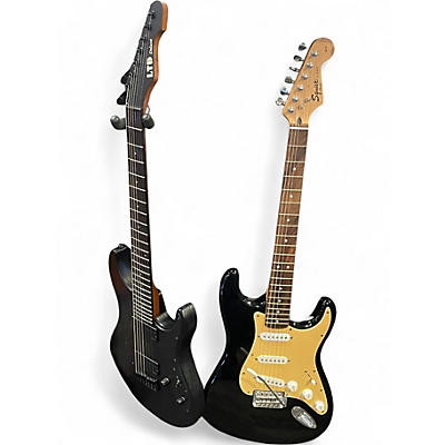 Used ESP SN-10007B Black Solid Body Electric Guitar