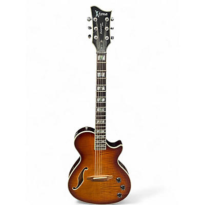 Used ESP XTONE PA1 BURST Hollow Body Electric Guitar
