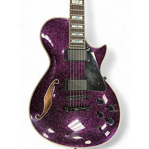 Used ESP XTONE PC1000 SPARKLE PURPLE Hollow Body Electric Guitar SPARKLE PURPLE