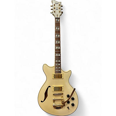 Used ESP Xtone Pearl White Hollow Body Electric Guitar