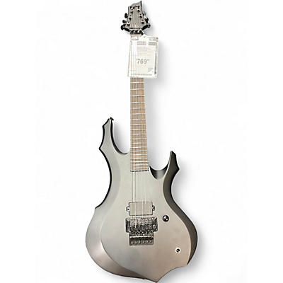 Used ESP black metal F series matte black Solid Body Electric Guitar