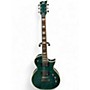 Used ESP ec-401qmv Trans Green Solid Body Electric Guitar Trans Green