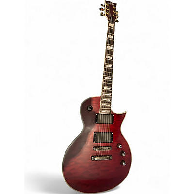 Used ESP ltd ec401qm Red Solid Body Electric Guitar