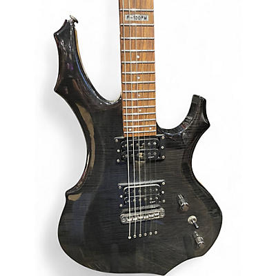 Used ESP ltd  f100fm Trans Black Solid Body Electric Guitar