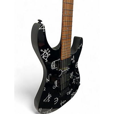 Used ESP ltd kh demonolgoy Black Solid Body Electric Guitar