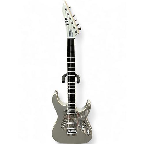 Used ESP ltd ksmg Ken Susi Silver Solid Body Electric Guitar Silver