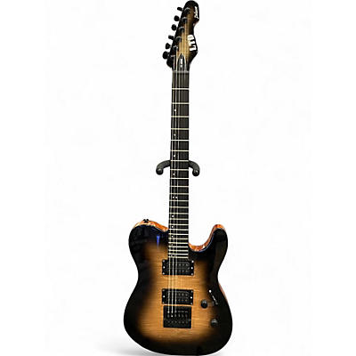 Used ESP ltd te1000 deluxe Black Solid Body Electric Guitar