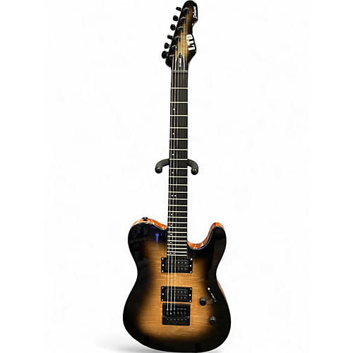 Used ESP ltd te1000 deluxe Black Solid Body Electric Guitar Black