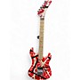 Used EVH 5150 STRIPE SERIES Red with Black and White Stripes Solid Body Electric Guitar Red with Black and White Stripes