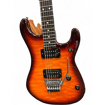 Used EVH 5150 Series Deluxe 2 Color Sunburst Quilt Top Solid Body Electric Guitar