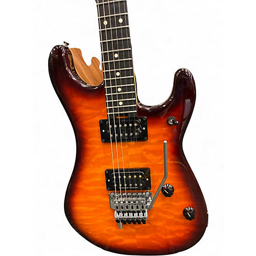 Used EVH 5150 Series Deluxe 2 Color Sunburst Quilt Top Solid Body Electric Guitar 2 Color Sunburst Quilt Top