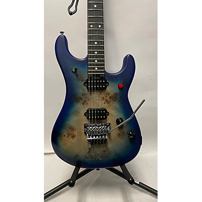 EVH Used EVH 5150 Series Deluxe POPLAR BURL AQUA BURST Solid Body Electric Guitar