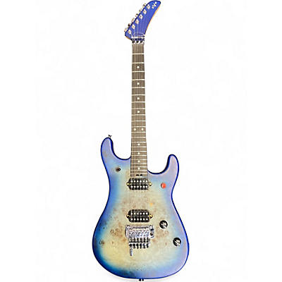 Used EVH 5150 striped Blue Solid Body Electric Guitar